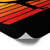 Poster Coup de pied de karaté debout Graphique de style s (Coin)