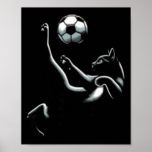 Poster Coup de pied de vélo Black Cat - Fans de football