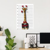 Poster Coupable Mugshot Giraffe Drôle Heureuse Sainte-Val (Bureau à domicile)