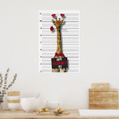 Poster Coupable Mugshot Giraffe Drôle Heureuse Sainte-Val (Cuisine)