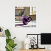 Poster Coupe Amethyst - Art Peint Stylish Still Life (Bureau à domicile)