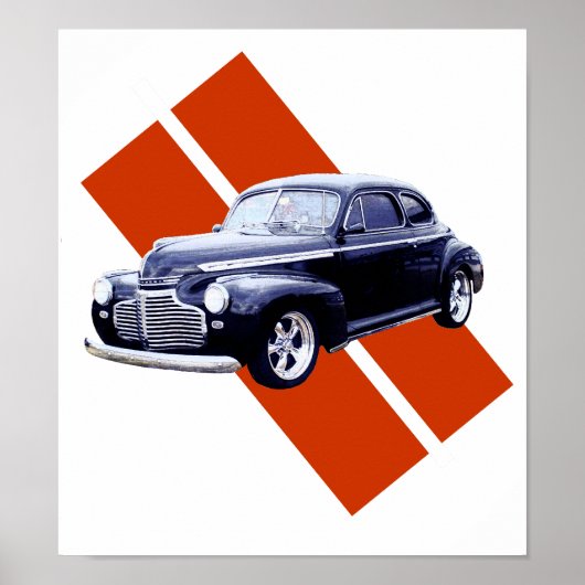 Poster Coupe bleu 1941 Chevy (Devant)