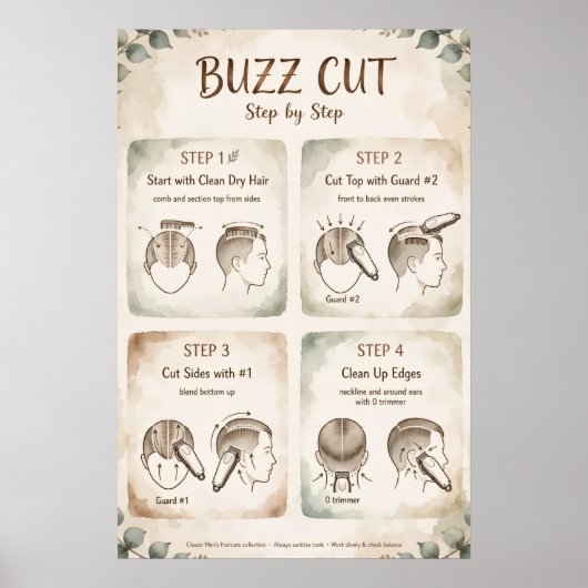 Poster Coupe Buzz étape par étape (Devant)