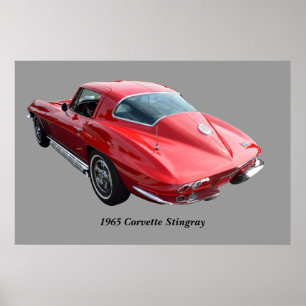 Poster Coupe Corvette classique