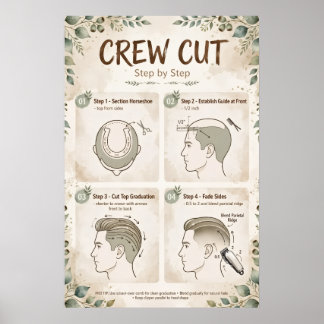 Poster Coupe Crew étape par étape