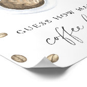 Poster Coupe de café douche nuptiale Combien de grains de (Coin)