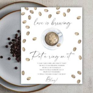 Poster Coupe de café Douche nuptiale Mettez une bague sur