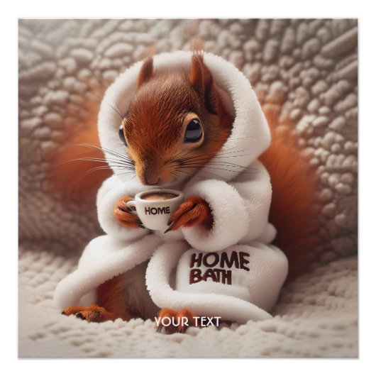 Poster Coupe de café Imaginaire Cute Squirrel (Devant)