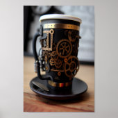Poster Coupe de café Steampunk (Devant)