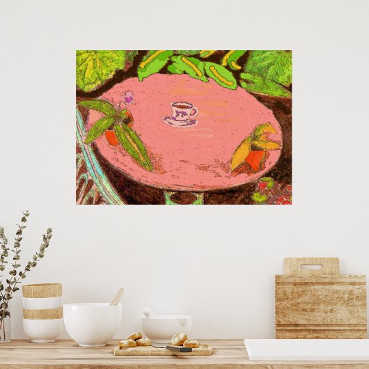 Poster Coupe de café style Matisse (Cuisine)