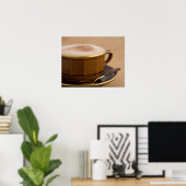 Poster Coupe de cappuccino avec poudre de cacao (Bureau à domicile)