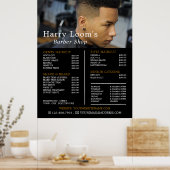 Poster Coupe de cheveux tendance, Liste de prix des barbi (Cuisine)