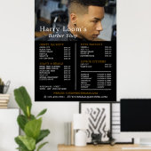 Poster Coupe de cheveux tendance, Liste de prix des barbi (Bureau à domicile)
