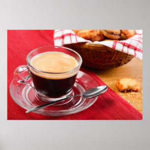 Poster Coupe de coffee and a cookie