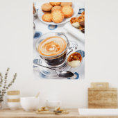 Poster Coupe de coffee and a cookie (Cuisine)