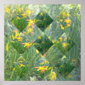Poster Coupe de diamant Jaune Lily Field Conception géomé (Devant)