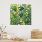 Poster Coupe de diamant Jaune Lily Field Conception géomé (Cuisine)