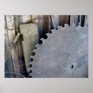 Poster Coupe de lame de scie de bord