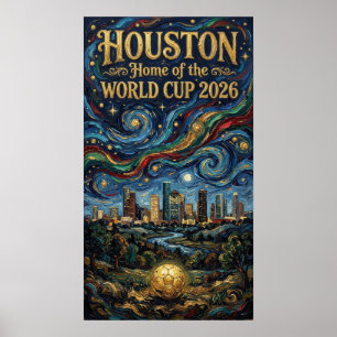 Poster Coupe du Monde 2026 de football Ciel étoilé de Hou