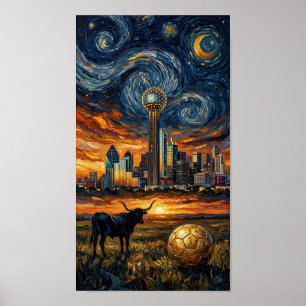 Poster Coupe du Monde de Football 2026 Ciel étoilé de Dal