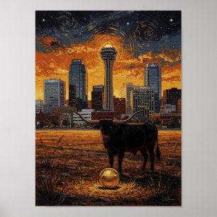Poster Coupe du Monde de football Longhorn 2026 — Beaux-A