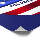 Poster Coupe du Monde FIFA USA Drapeau (Coin)