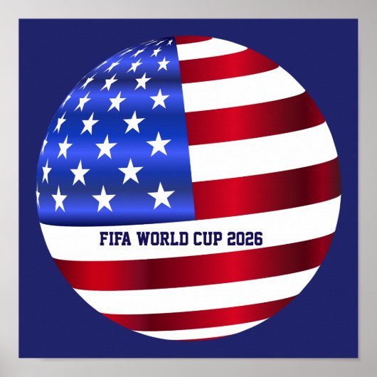 Poster Coupe du Monde FIFA USA Drapeau (Devant)