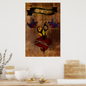 Poster Coupe et teinture (Cuisine)