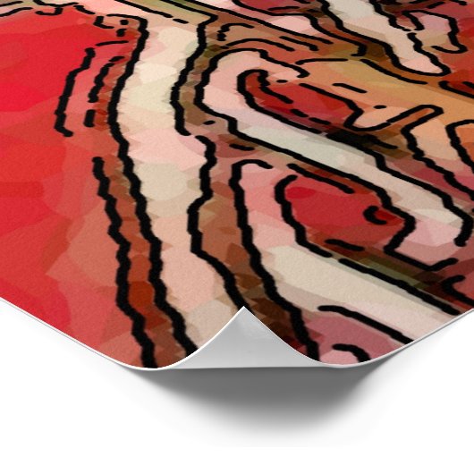 Poster Coupe Fleurs et Café (Coin)