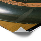 Poster Coupe grecque à silhouette rouge, représentant le  (Coin)