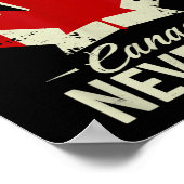 Poster Coupe le Canada Jamais 51 Le drapeau du Canada est (Coin)