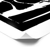 Poster Coupe Lino Lion noir et blanc (Coin)