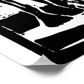 Poster Coupe Lino Lion noir et blanc (Coin)