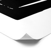 Poster Coupe Lino Lion noir et blanc (Coin)