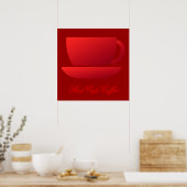 Poster Coupe rouge et soucoupe (Cuisine)