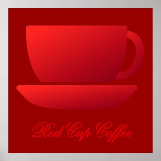 Poster Coupe rouge et soucoupe (Devant)