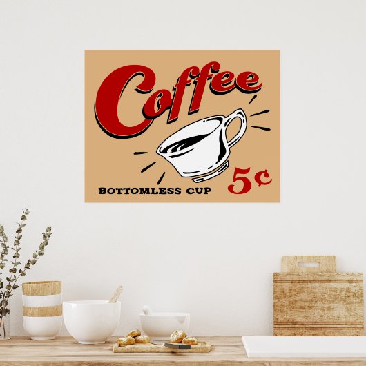 Poster Coupe sans café (Cuisine)