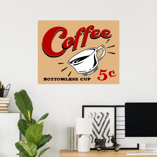 Poster Coupe sans café (Bureau à domicile)