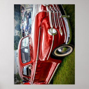 Poster Coupe spéciale Plymouth rouge Deluxe