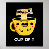 Poster Coupe T Funny Alphabet Tea Pun Dark BG (Devant)