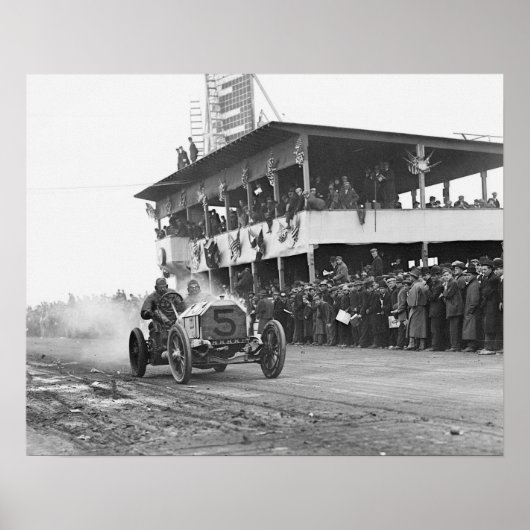Poster Coupe Vanderbilt de course automobile, 1908. Photo (Devant)