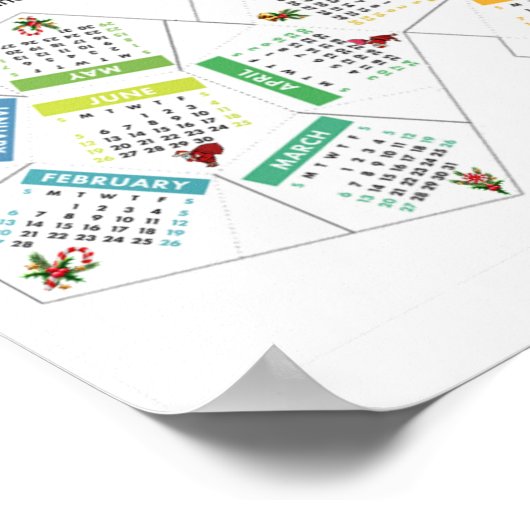 Poster Couper le calendrier 3D 2022 (Coin)