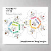 Poster Couper le calendrier 3D 2022 (Devant)
