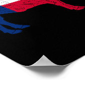 Poster Coupes de boucher de boeuf BBQ drapeau du Texas Rb (Coin)