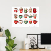 Poster Coupes de café de Noël (Bureau à domicile)