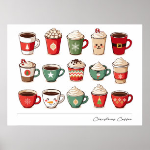 Poster Coupes de café de Noël