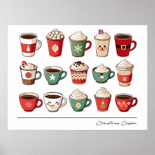 Poster Coupes de café de Noël (Devant)