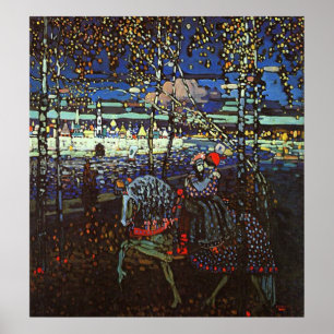 Poster Couple à cheval par Wassily Kandinsky