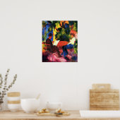 Poster Couple à la table du jardin par August Macke (Cuisine)