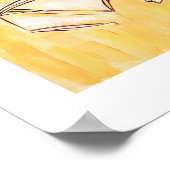 Poster Couple Abstrait Jaune Décor 16x20 Imprimer (Coin)